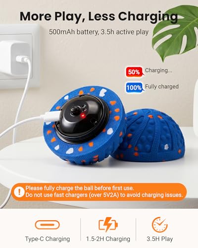 Interactive Dog Toys with Teeth-Friendly Bumps, 3 Modes, ETPU Material
