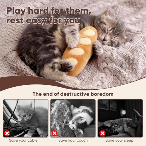 CiyvoLyeen Plush Bread Catnip Toys for Indoor Cats 6 Pack - color: Bread - 6Pcs
