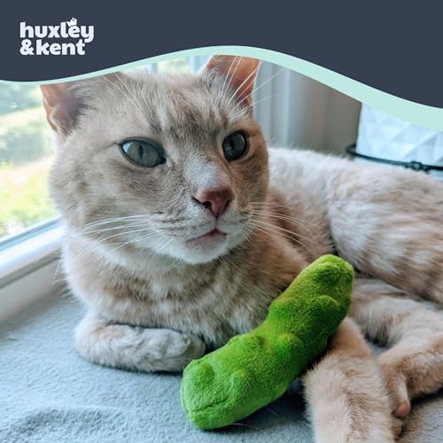 Huxley & Kent Plush Crinkle Catnip Cat Toy, Pickle - style: Pickle