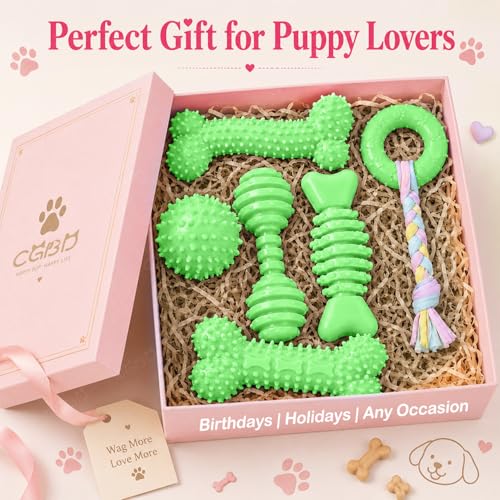 Puppy Toys, 6 Pack Dog Chew Toys, Teething Toys for Small Dogs, Green - color: Green, size: Small（6Pack）