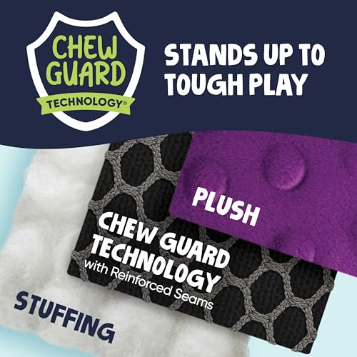 goDog Dragons Squeaky Plush Dog Toy with Chew Guard Technology, Durable Fabric & Squeaker for Active Play, Gray, Large - color: Gray, size: Large