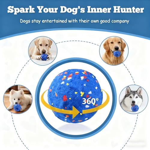 Smart Interactive Dog Toy, Automatic Moving Bouncing and Stimulation Interactive Dog Ball, Pet-Safe E-TPU Material, IP54 Waterproof Rating, Anti Boredom Dog Toys to Keep Them Busy,Orange - color: Orange