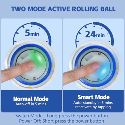 Interactive Dog Ball - Large E-TPU Automatic Vibrating Toy for Medium/Large Dogs, Motion-Activated Active Rolling Balls, Indoor/Outdoor Chew Proof Toy to Relieve Boredom & Anxiety(White,Large) - color: White, size: L 3.4in
