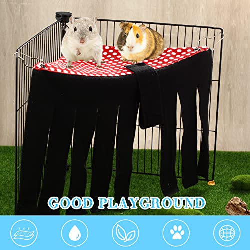 Shappy 2 Pcs Guinea Pig Hideout Hideaway Cage Hammock, Dots Pattern