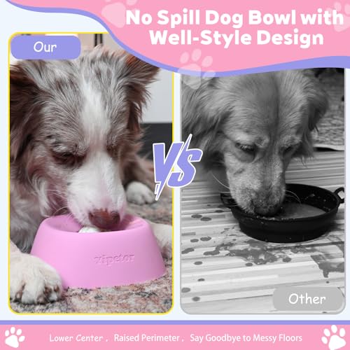 Yipetor Dog Lick Bowl, Rolled Ball-in Slow Feeder Enrichment Puzzle Toys - color: pink