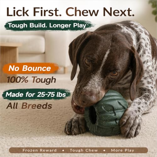 KADTC L, 3-in-1, Freeze Treat Dog Toy & Kibble Dispenser & Chew & Lick Ball