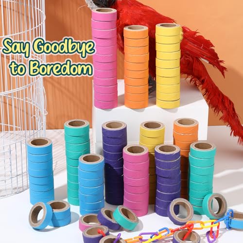 Skyygemm 60 Pcs Parrot Toys Macaw Toys Bulk for Medium Large Birds