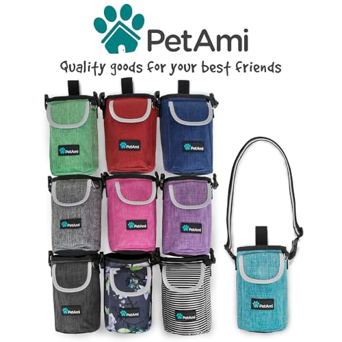PetAmi Dog Treat Pouch, Large Hands-Free Training Bag, Green - color: Green