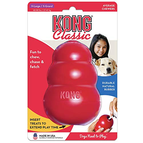 KONG Classic Stuffable Dog Toy, Natural Rubber Chew, for Extra Large Dogs - size: X-Large (Pack of 1)