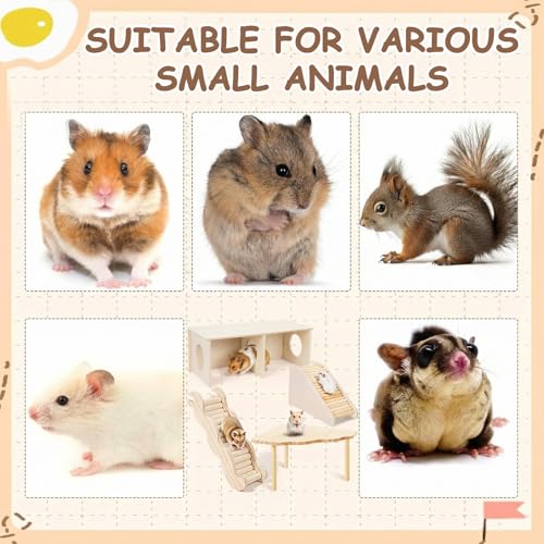 Breezehug 4 Pcs Hamster Cage Accessories Hamster Platform Toy, Peek - style: Peek