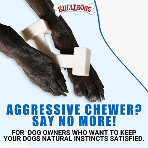 Bullibone Nylon Dog Chew Toy Spin-a-Bone - Interactive Dog Toy, Triggers Natural Instincts, and Improves Oral Health - size: Small / Medium Dog 2 Pack