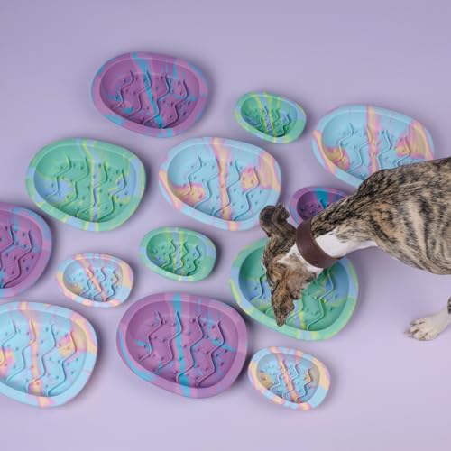 CHEWFFON Dog & Cat Lick Mat Bowls with Suction Cups, Green - color: Green, size: Large