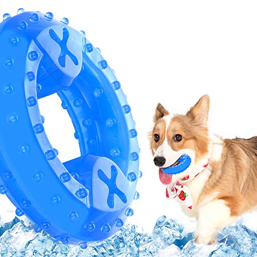NWK Cooling Chew Toy for Dogs, Puppy Teething Toy (Ring) - color: Blue Ring