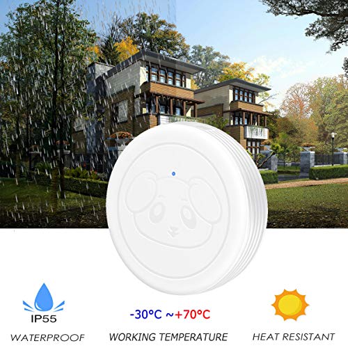 Dog Door Bell Wireless Doggie Doorbells for Potty Training with Waterproof Touch Button Dog Bells 1 Receiver and 4 Transmitters, White - color: White, size: 1 Receiver + 4 Transmitters