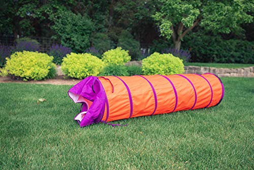 Pacific Play Tents 20509 Institutional Tunnel, 6' x 19" Diameter - Orange/Purple - color: Orange/Purple