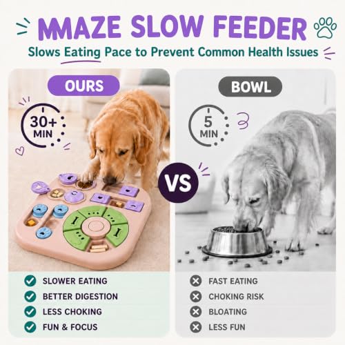 Interactive Cat Puzzle Toy, Maze Slow Feeder, 11.02 in - color: light pink
