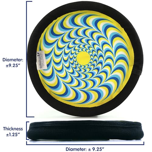 The ZooKeeper ZooBee Flying Disc Dog Toy – Soft & Durable Toss Disc, Yellow - color: Yellow