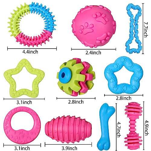 Sanwuta 30pcs Puppy Dog Chew Toy Bulk Rubber Teething Toy for Small Dog