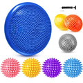 Meooeck 8 Pcs Balance Disc Set with Hand Pump - color: Vivid Colors