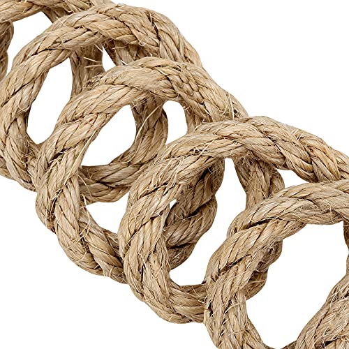 1/2 Inch Sisal Rope, 100 Feet Twisted Sisal Rope for Repairing, Recovering Cat Scratching Post, Bundling, Decoration, Wall hangings, tie Downs