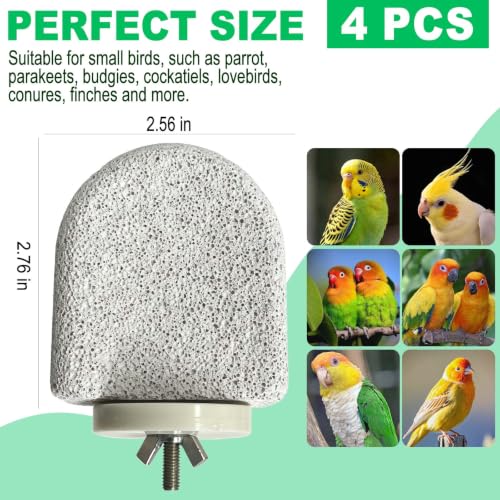 4Pcs Bird Beak Grinding Stone Lava Ledge Parrot Perch Stand Platform,Grey-S - color: 4Pack Grey | S