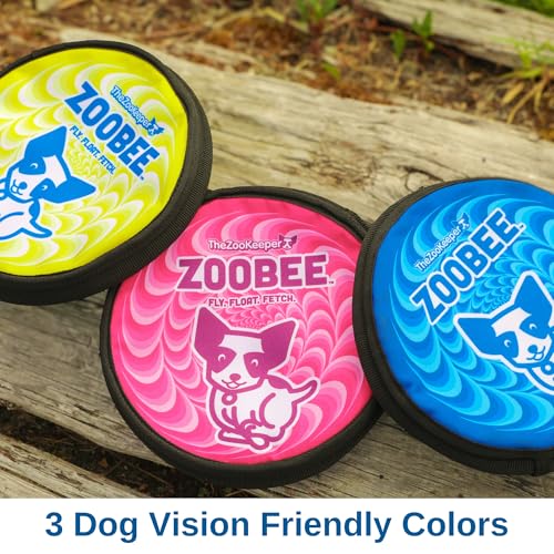 The ZooKeeper ZooBee Flying Disc Dog Toy – Soft & Durable Toss Disc, Yellow - color: Yellow