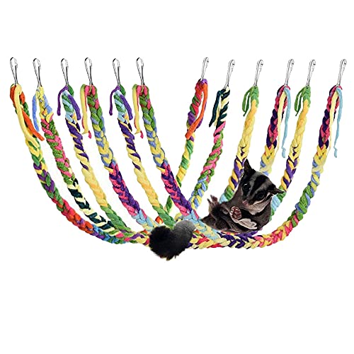 RIOUSSI Handmade Sugar Glider Toys & Cage Accessories, Random Color, 6 Pack - color: Random - 6 Pack