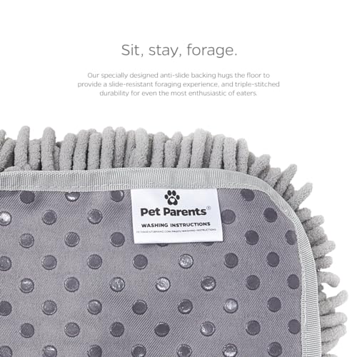 Pet Parents Forager Slow Feeder Dog Bowl & Snuffle Mat - SoftSnout, Non-Slip Backing (Forest 12")