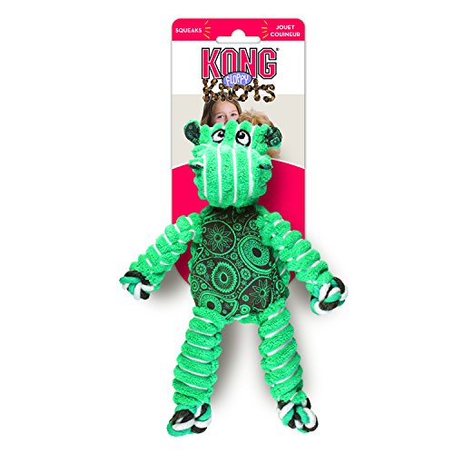 KONG Floppy Knots Rope and Plush Dog Toy, Hippo, Medium/Large - color: Hippo, size: Medium/Large