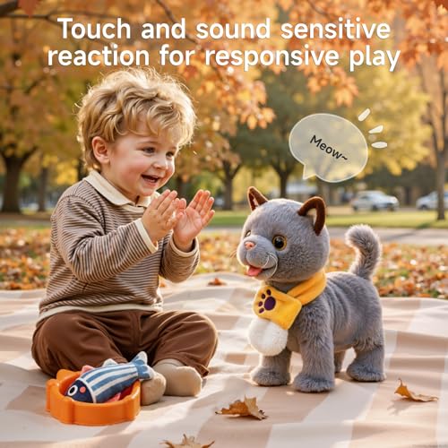 TUMAMA Walking Cat Toys, Cat Toys for Kids Age 2 3 4 5+ Years - color: Blue