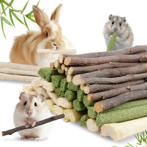 Sukh 300g Rabbit Chew Toy Set-Timothy Hay,Apple Sticks & Sweet Bamboo Stick