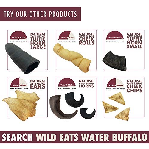 Wild Eats Water Buffalo Retriever Style Cheek Rolls Dog Chews, Pack of 5, 1.05lbs, for All Dog Breeds