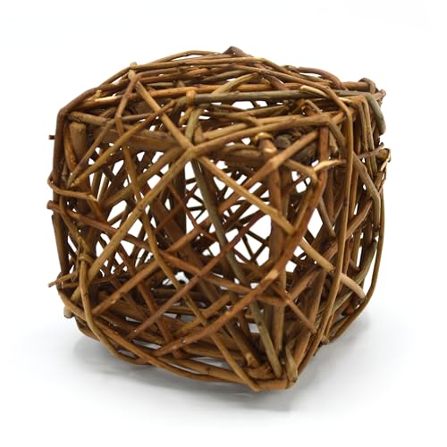 Oxbow Willow Play Cube, Rabbit & Guinea Pig Toy, Bunny Enrichment Chew Toy