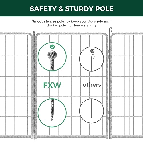 FXW Aster Dog Playpen Designed for Yard, 40" H, 16 Panels - size: 40"H & 16 Panels