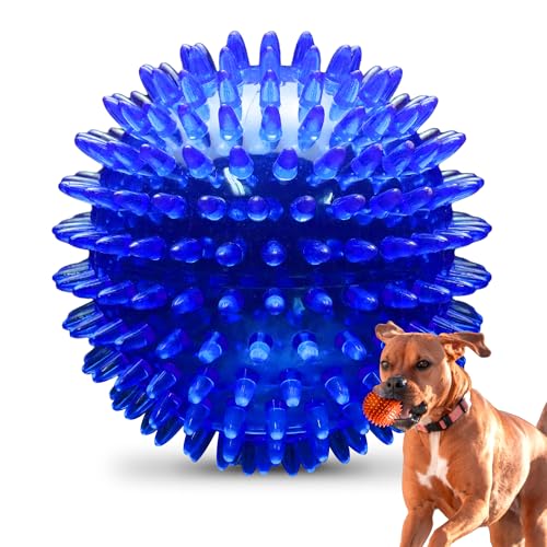 PetSport Gorilla Spiky Ball 4” - Spiky Rubber Dog Ball Toy, Interactive Puppy Toy for Small and Medium Size Dogs, TPR Rubber, Vanilla Scented - 4 Inch, Large - color: Assorted, size: 4 Inch - Large