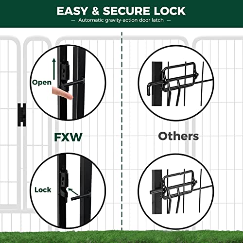 FXW Rollick Dog Playpen, Indoor, Yard & RV Camping, 40" H, 16 Panels - color: Black, size: 40"H