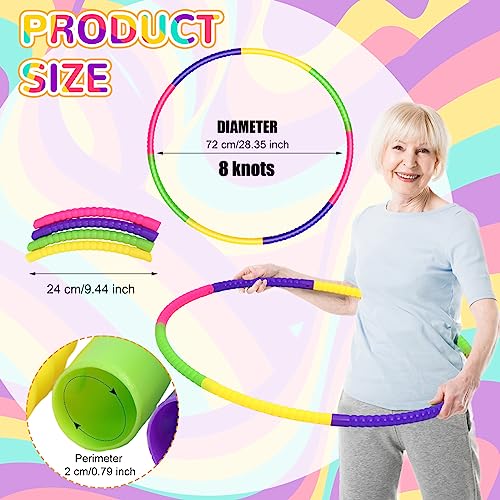 Libima 16 Pcs Toy Hoops for Kids - color: Green, Purple, Yellow, Pink, size: 24 Inch