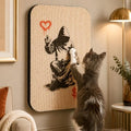 Cat Wall Scratcher, Art Cat Scratching Board for Indoor Cats - color: Love Over Money