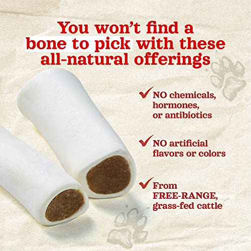 Natural Farm Filled Dog Bones, Bacon & Cheese Flavor (5-6 Inch, 3 Pack), Limited Ingredient Stuffed Dental Dog Bone Treats for Large Dogs - size: 5-6" Bacon & Cheese Flavor, 3 Count