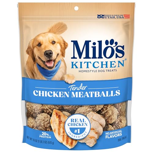 Milo’s Kitchen Chicken Meatballs Dog Treats, 18 Oz. Bag - size: 18 Ounce (Pack of 1)
