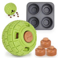 Play Plus Frozen Treat Dispensing Dog Toy - Interactive Dog Toys to Keep Your Pup Busy and Distracted - Freezable Fillable Rubber, Reduces Anxiety, Easy to Clean, Perfect for Seniors (Green) - color: Green