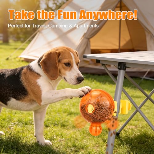 Dog Slow Feeder, Interactive Dog Puzzle Feeder for Enrichment - color: Orange