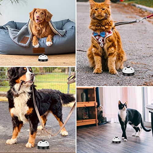JEXCULL Pet Training Bells, 4 Pack Dogs Bell for Door Potty Training and to Ring to Go Outside Communication Device Dog AgilityTraining Equipment Interactive Toys (White) - size: Small (Pack of 2)