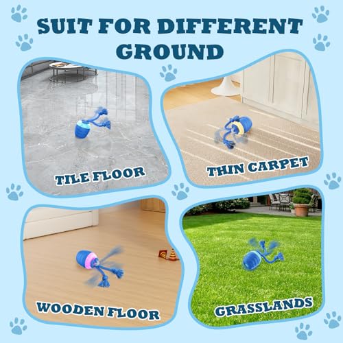 Interactive Dog Toys Ball, Motion Activated Dog Toy for Medium/Large Dogs, Wicked Balls for Boredom, Dogs Toy to Keep Them Busy(Blue) - color: Blue