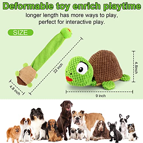 Letsmeet Dog Squeak Toys Dogs Enrichment Treat Dispensing Puzzle Toys Interactive Dog Toys for Large Medium Small Dogs - style: Turtle