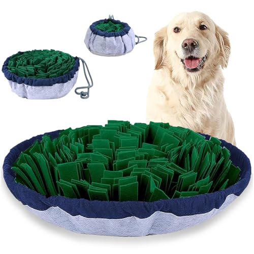 PET ARENA Adjustable Snuffle Mat for Dogs Puzzle Feeder Toy - color: Green