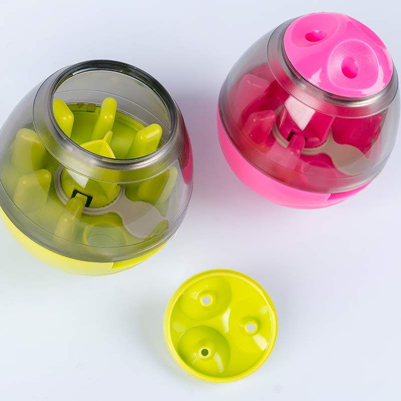 Dog & Cat Interactive Mental Stimulation Toy, Puzzle Treat Ball for Frenchie, Slow Feeding Ball (Green) - color: Green