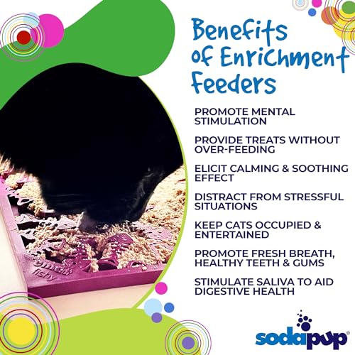SodaPup Fun Enrichment Feeder, Rubber, Dog, Slow Feeder, 5" x 7" - color: eMat Fishy Plum