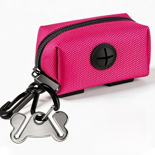 Dog Poop Bag Dispenser Holder Soft Waste Bags Roll Holders Leash Clip Pink - color: 1PC Pink, size: 1 Count (Pack of 1)