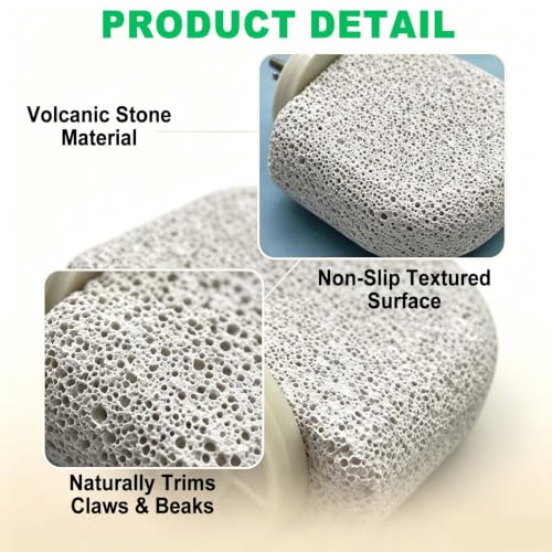 4Pcs Bird Beak Grinding Stone Lava Ledge Parrot Perch Stand Platform,Grey-S - color: 4Pack Grey | S